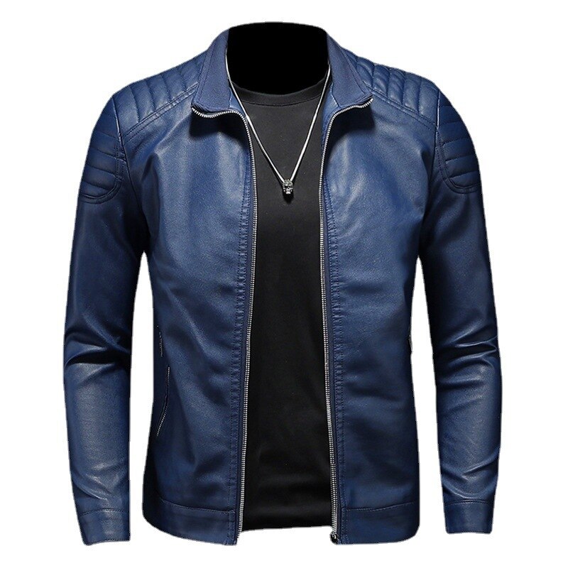 Veste en Cuir pour Homme Unie